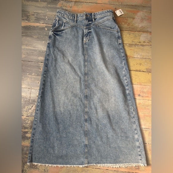 NWT We The Free Come As You Are Denim Maxi Skirt - Picture 3 of 7